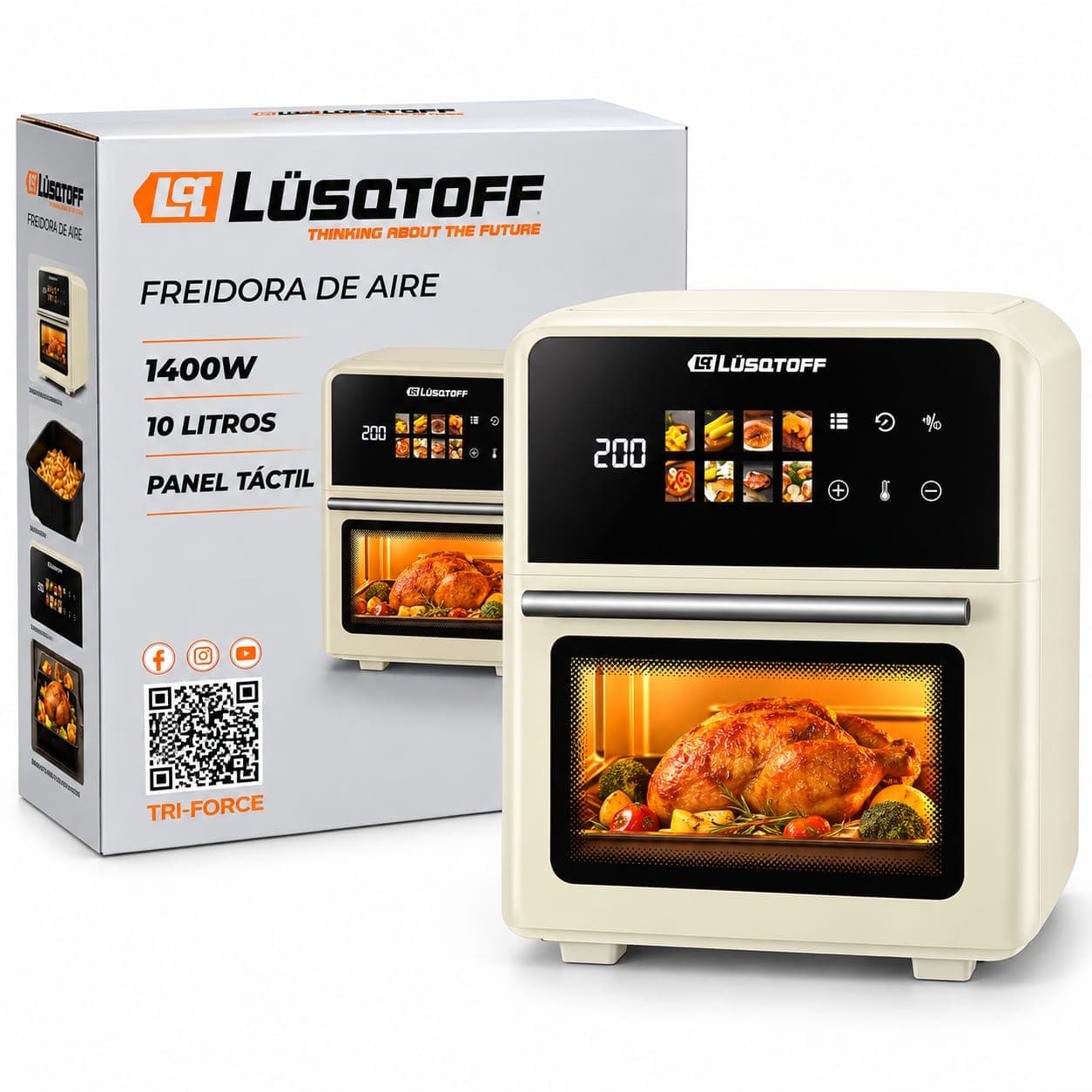 horno eléctrico Air fryer 10L lusqtoff